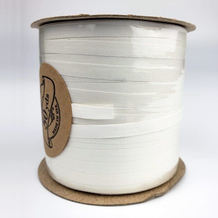 3/16th inch ribbon cotton white