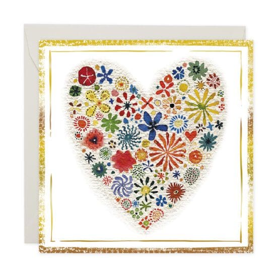 Coeur en Fleurs Greeting Card