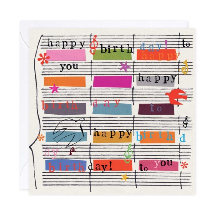 Happy Birthday Music Greeting Card