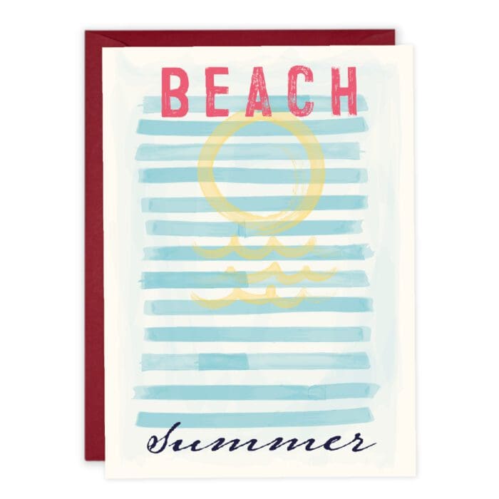 Beach Summer Note Card.