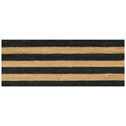 Black and Kraft Cotton Stripes Ribbon