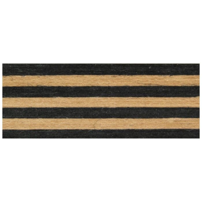 Black and Kraft Cotton Stripes Ribbon
