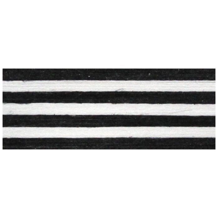 Black and White Cotton Stripes Ribbon