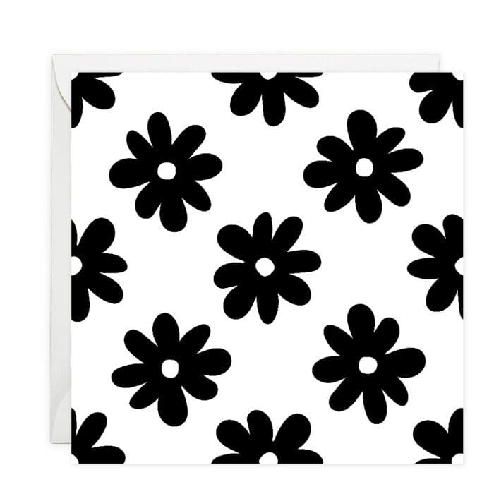 Black Daisy Note Card