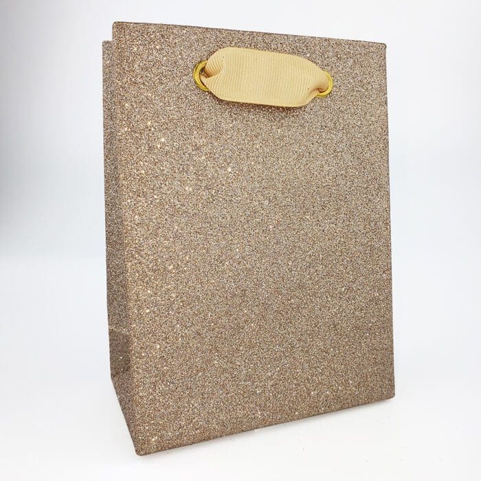 Champagne Glitter Gift Bag Small