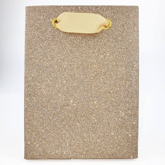 Champagne Glitter Gift Bag Small