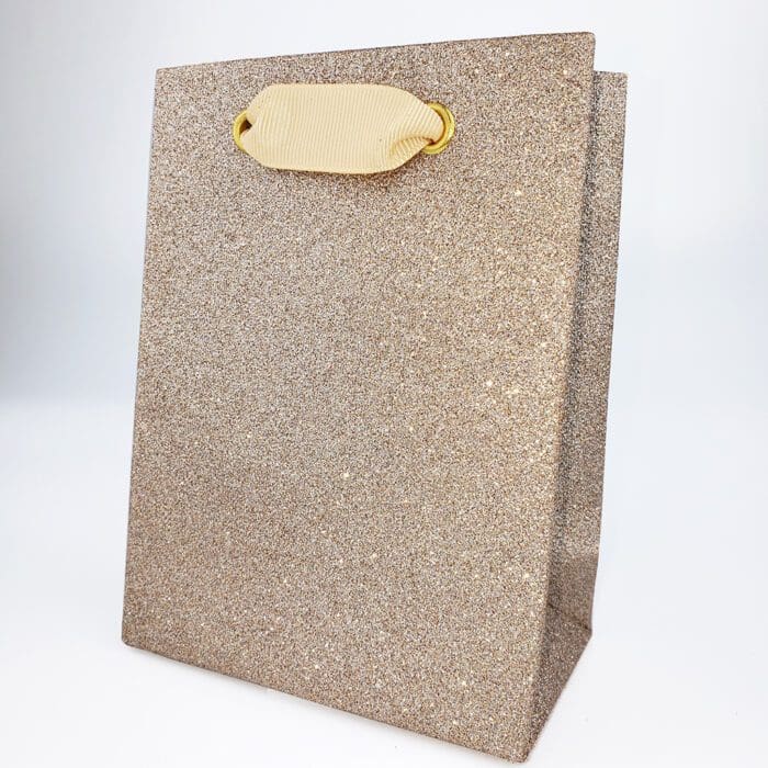 Champagne Glitter Gift Bag Small