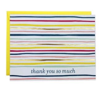 Colorful Stripe Thank You Card