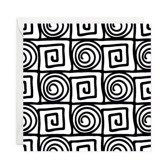 Geometric Pattern Paper Note Card