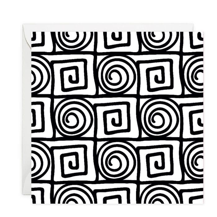 Geometric Pattern Paper Note Card