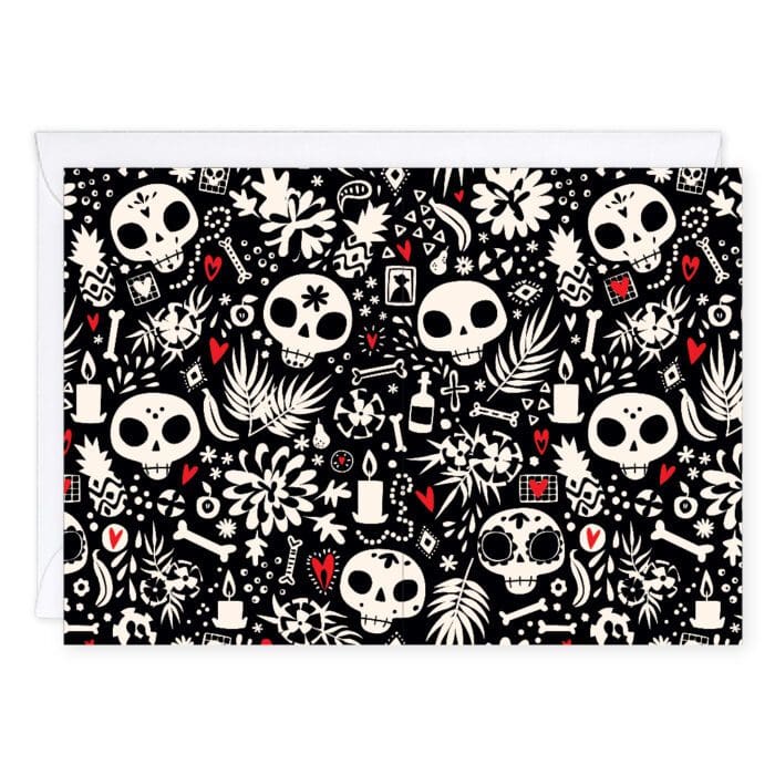 Hearts and Skulls Greeting Card