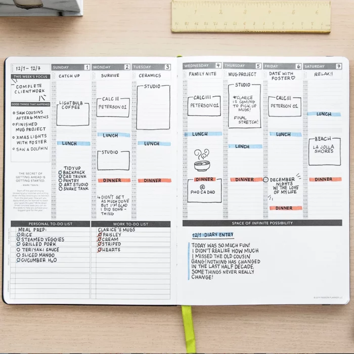 Passion Planner Weekly Undated.