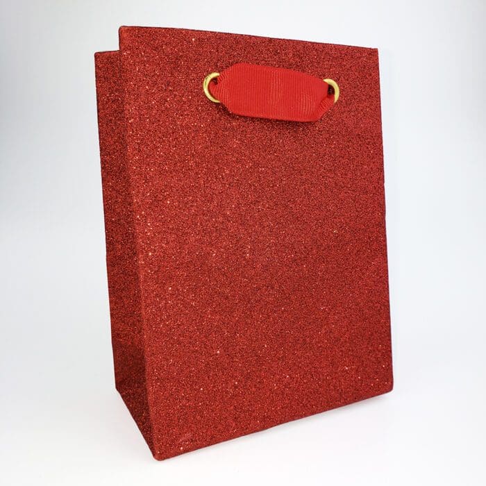 Red Glitter Gift Bag Small