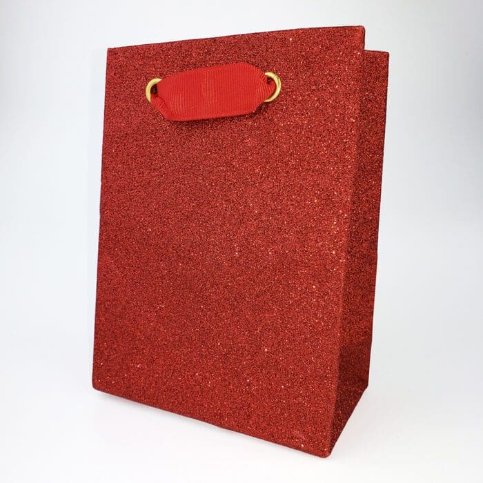 Red Glitter Gift Bag Small