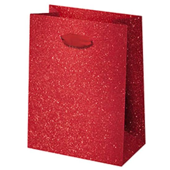 Red Glitter Gift Bag Small