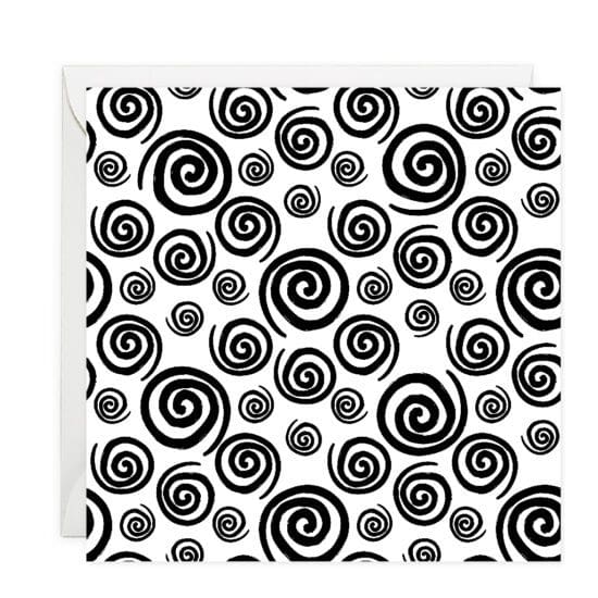 Spiral Circles Paper Note Card