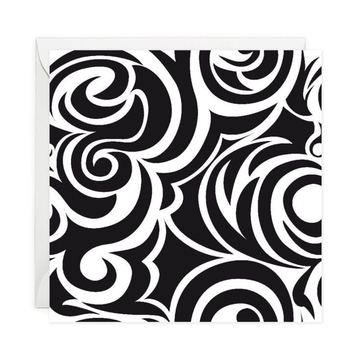 Spirals, Curls Paper Note Card